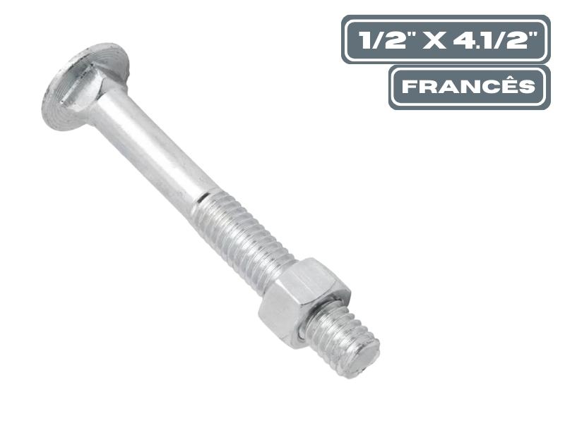 PARAFUSO FRANCES ZINCADO 1/2 X 4.1/2 COM 50 CISER