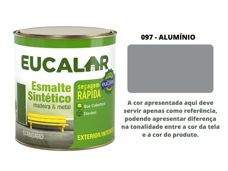 TINTA EUCALAR ESMALTE SINTETICO 225ML ALUMINIO