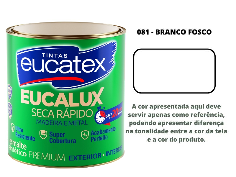 TINTA EUCALUX ESMALTE PREMIUM 900ML BRANCO FOSCO