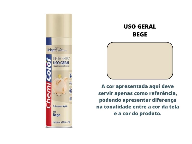 TINTA SPRAY CHEMICOLOR USO GERAL 400ML BEGE