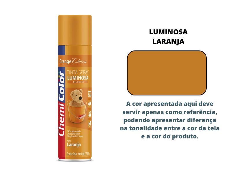 TINTA SPRAY CHEMICOLOR LUMINOSA 400ML LARANJA