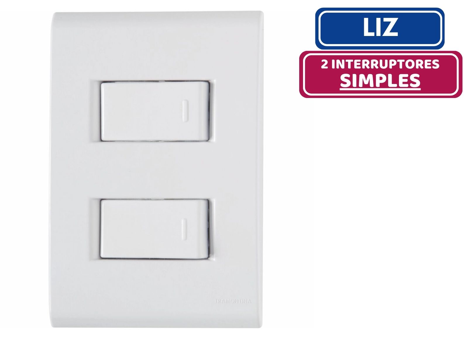 INTERRUPITOR LIZ 2S COM P BRANCO TRAMONTINA 57170/040