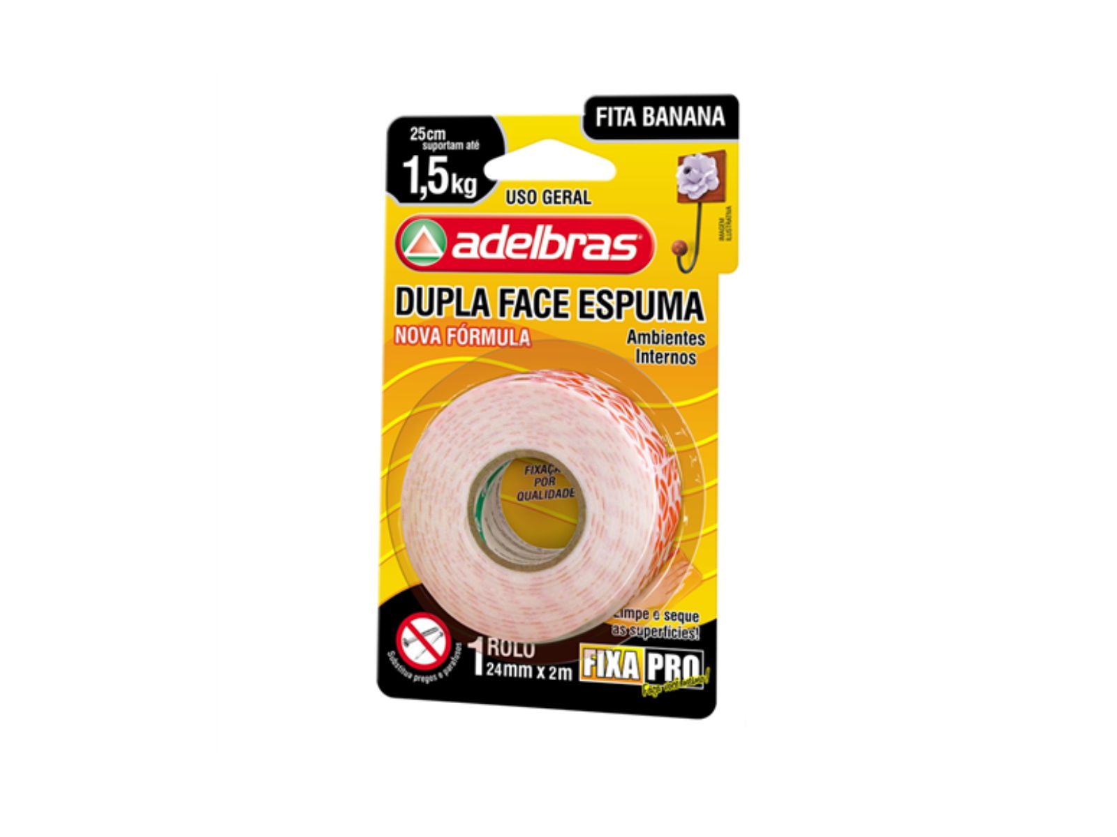 FITA DUPLA FACE ADELBRAS 24MM X 2MT