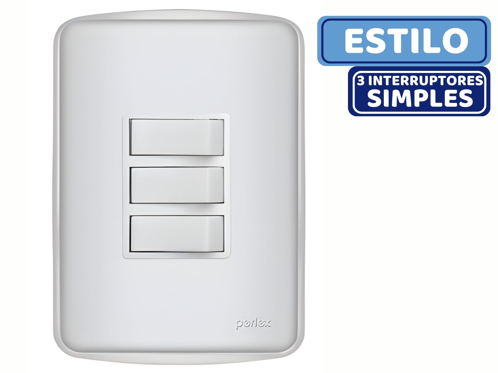 INTERRUPTOR PRETO ESTILO 3S PERLEX 4383