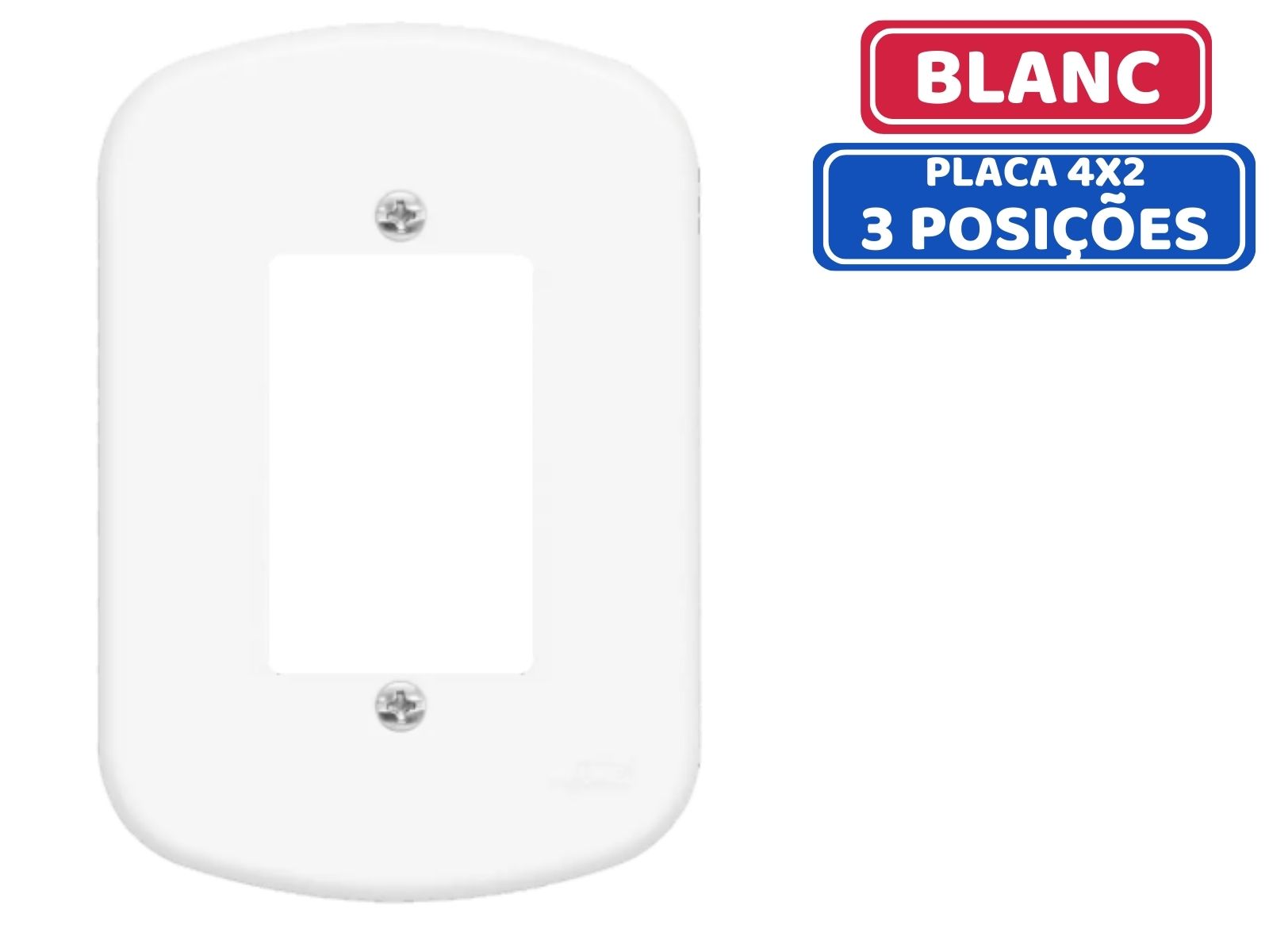 PLACA BLANC 3 SECAO 4X2 BRANCA FAME 1369