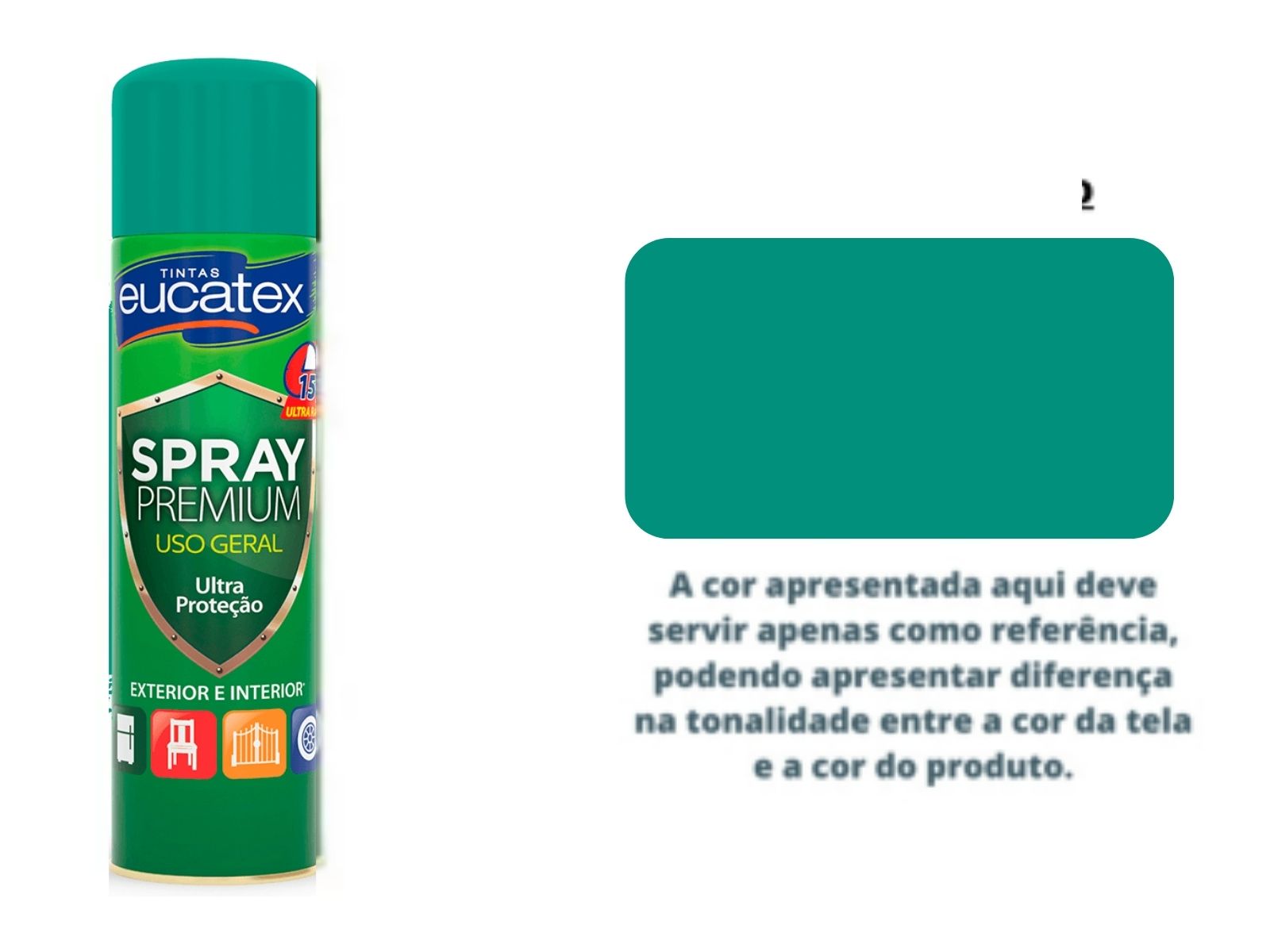 TINTA SPRAY EUCATEX MULTIUSO 400ML VERDE CLARO