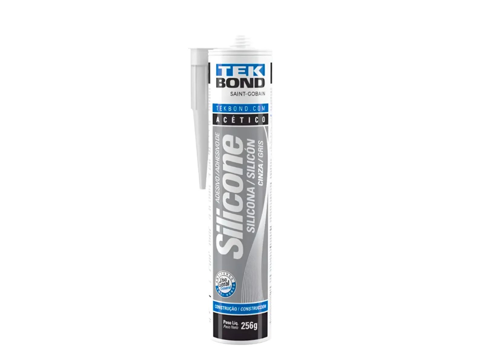SILICONE TEKBOND ACETICO CINZA 256G
