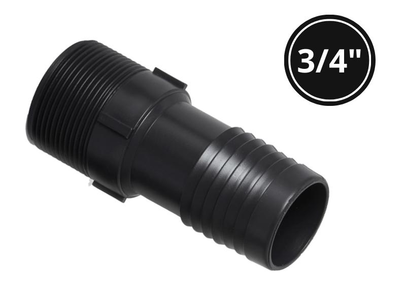 ADAPTADOR IRRIGACAO MACHO REBOUCAS PRETO 3/4