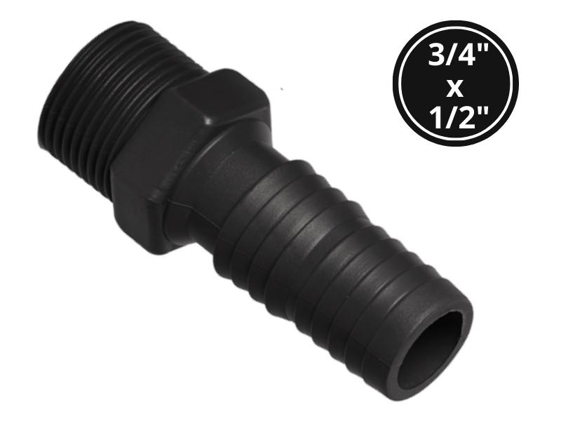 ADAPTADOR IRRIGACAOMACHO REDONDO REBOUC. PRETO 3/4X1/2
