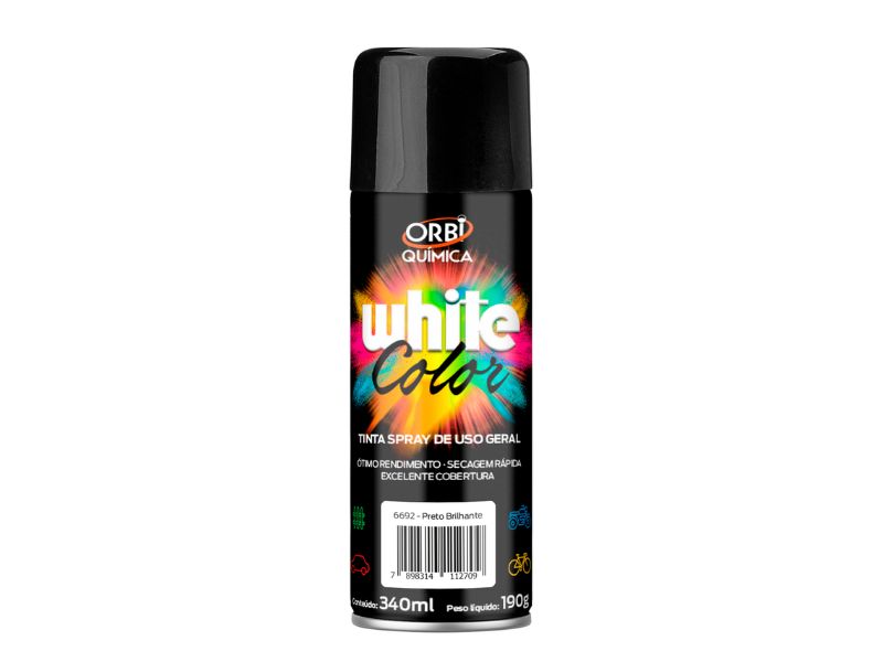 SPRAY ORBI QUIMICA MULTIUSO 340ML PRETO BRILHANTE