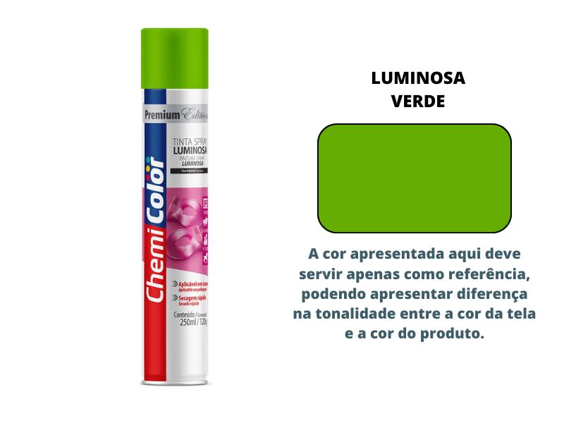 TINTA SPRAY CHEMICOLOR LUMINOSA 250ML VERDE