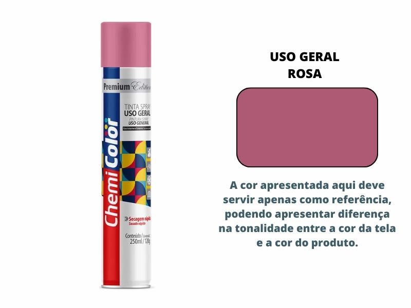 TINTA SPRAY CHEMICOLOR USO GERAL 250ML ROSA