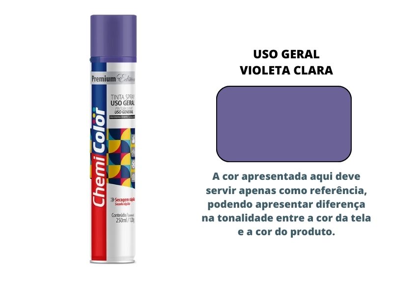 TINTA SPRAY CHEMICOLOR USO GERAL 250ML VIOLETA CLARO