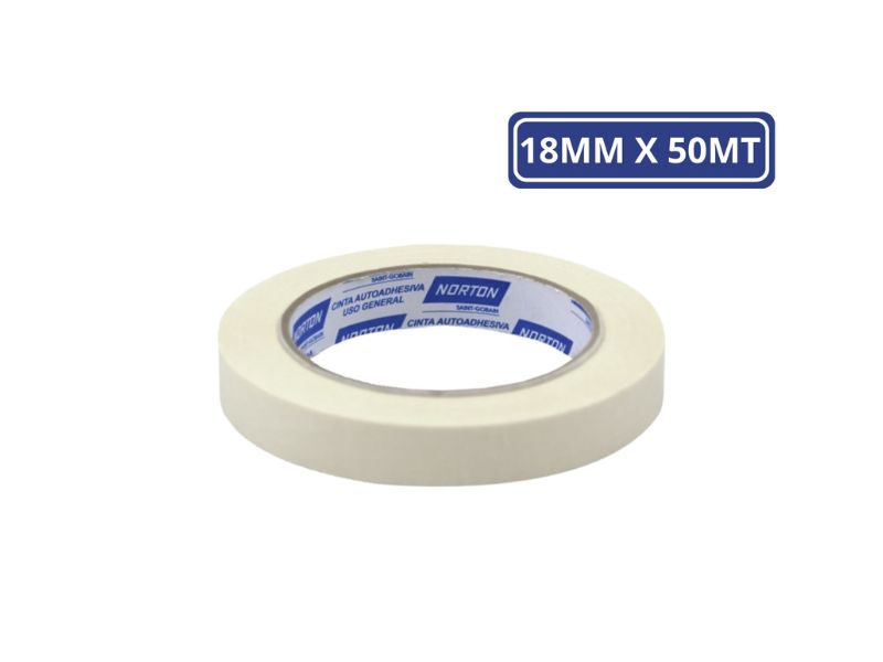FITA CREPE NORTON USO GERAL 18MM X 50MT