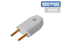 PINO MACHO 2P 20A CINZA PERLEX 1046CZ