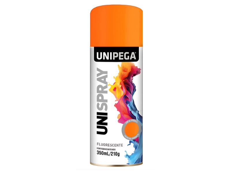 TINTA SPRAY UNIPEGA  LUMINOSA 350ML  LARANJA