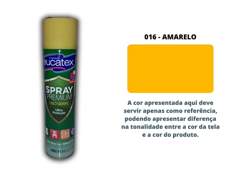 TINTA SPRAY EUCATEX MULTIUSO 300ML AMARELO