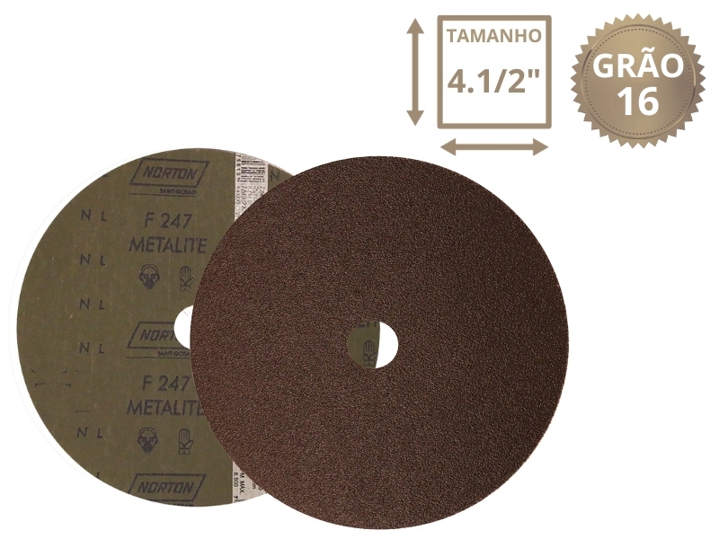 DISCO LIXA NORT. METALITE F247 4.1/2  16