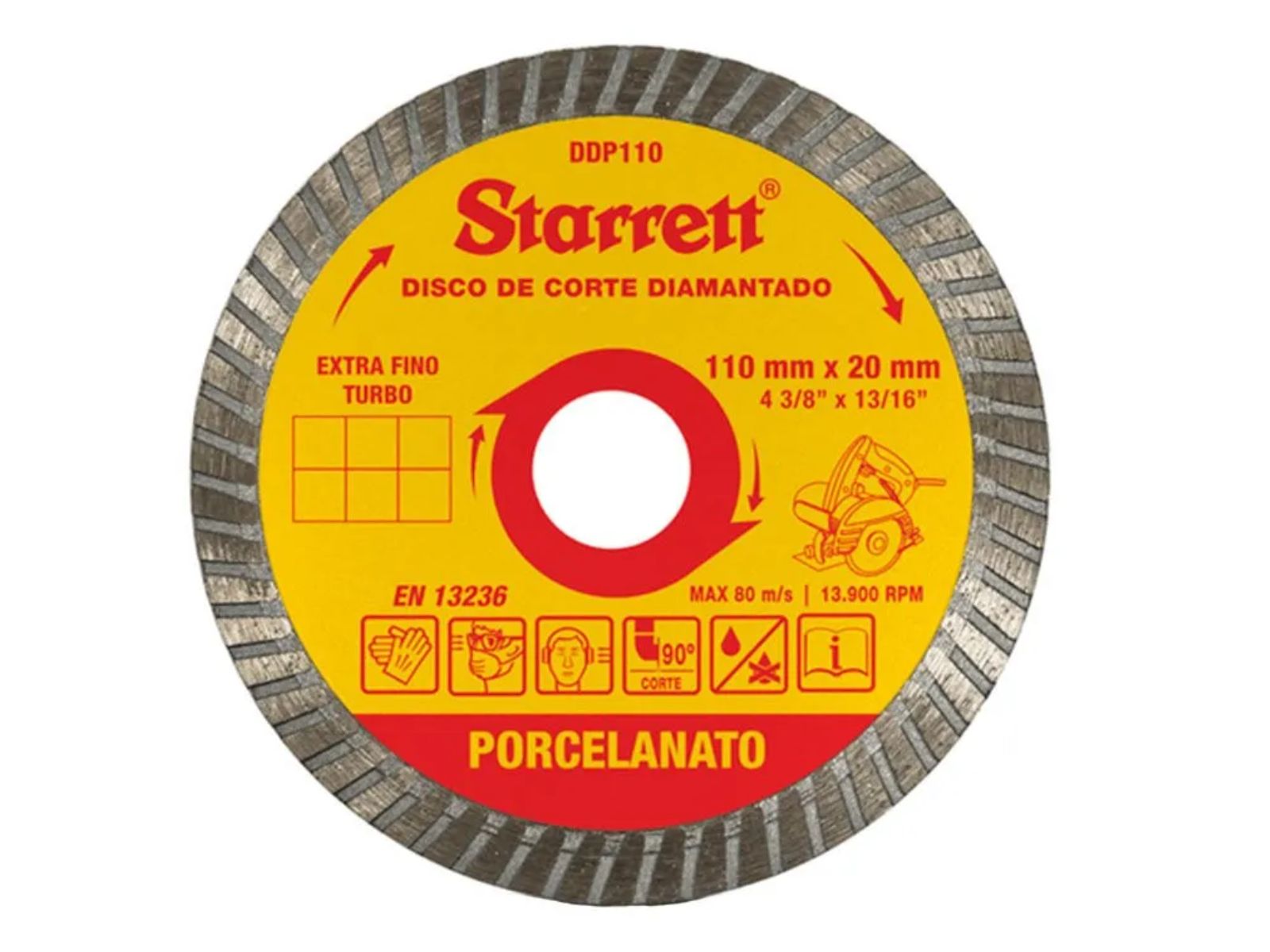 DISCO DIAMANTADO STARRET PORCELANATO 110X20MMX1MM