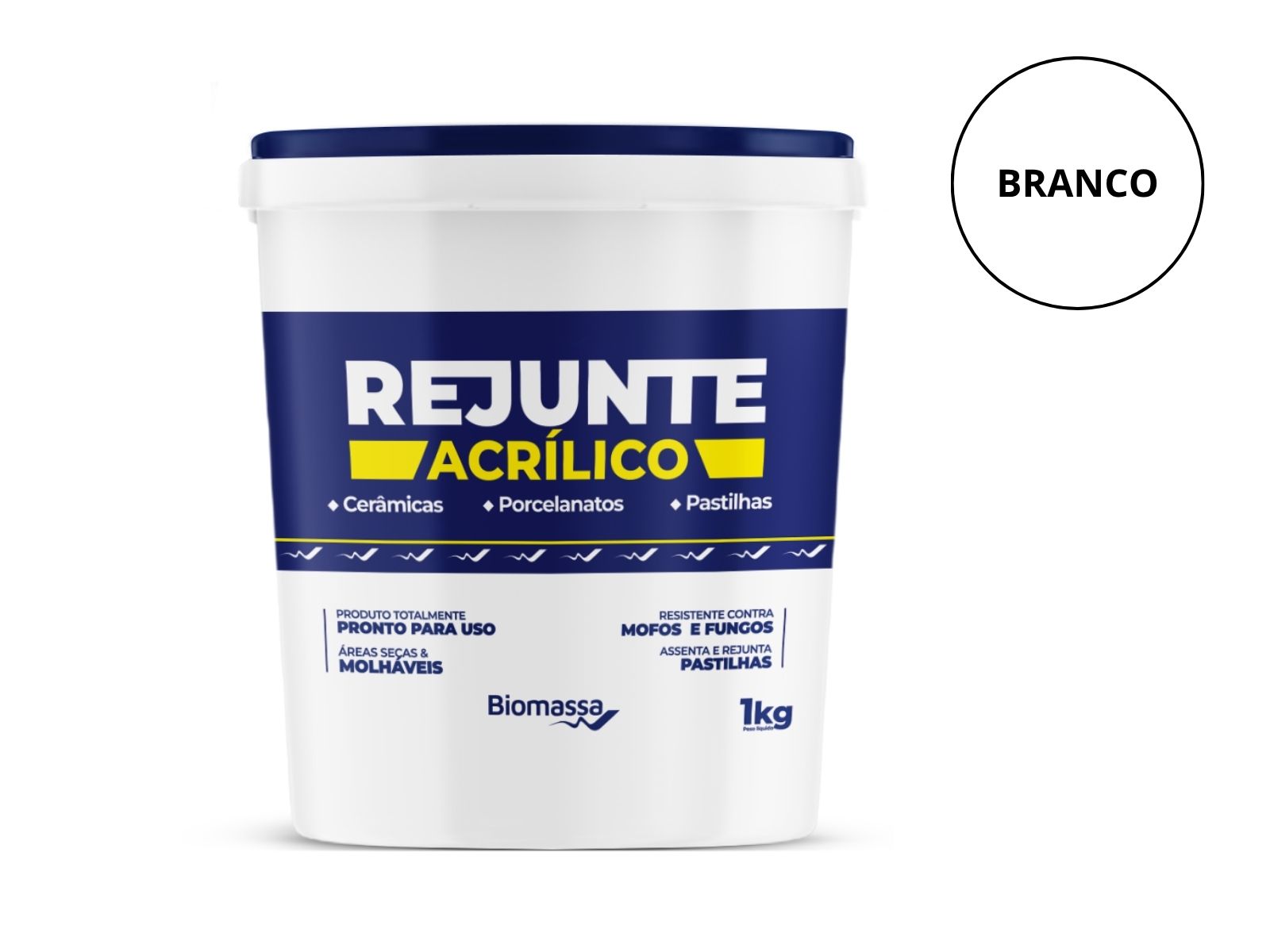 REJUNTE ACRIL. BIOMASSA BRANCO 1KG