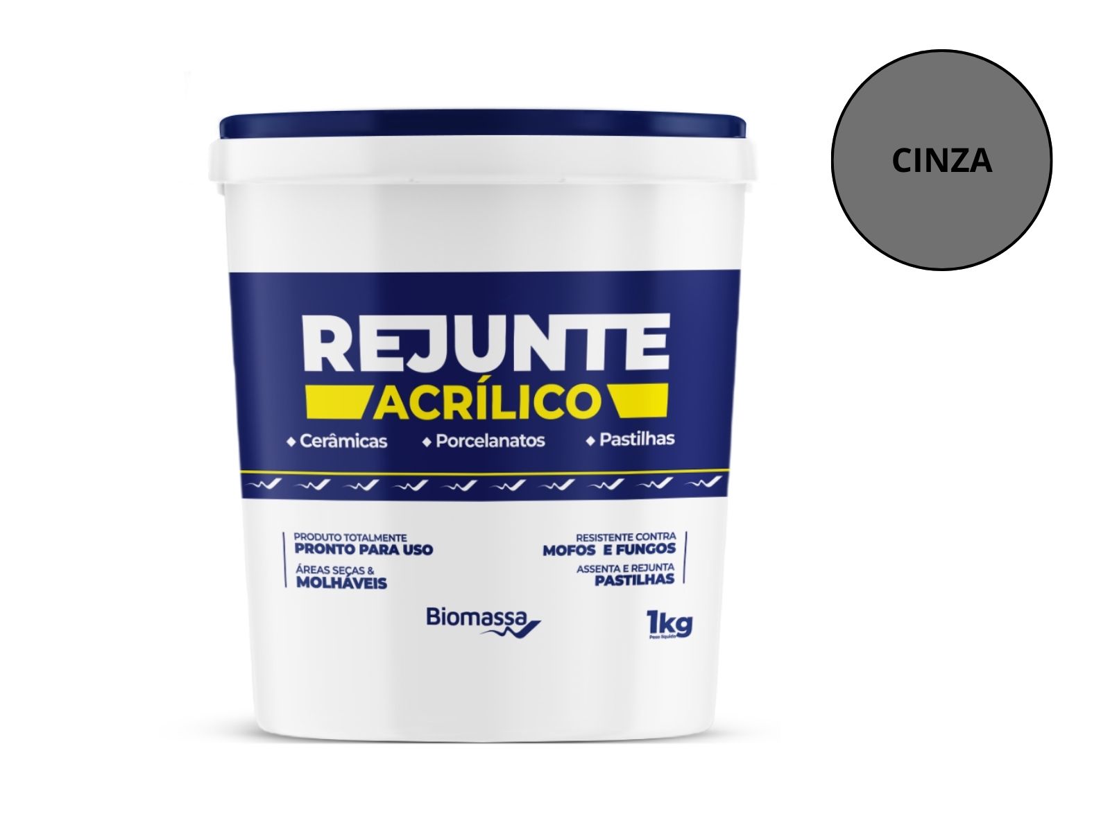 REJUNTE ACRIL. BIOMASSA CINZA 1KG