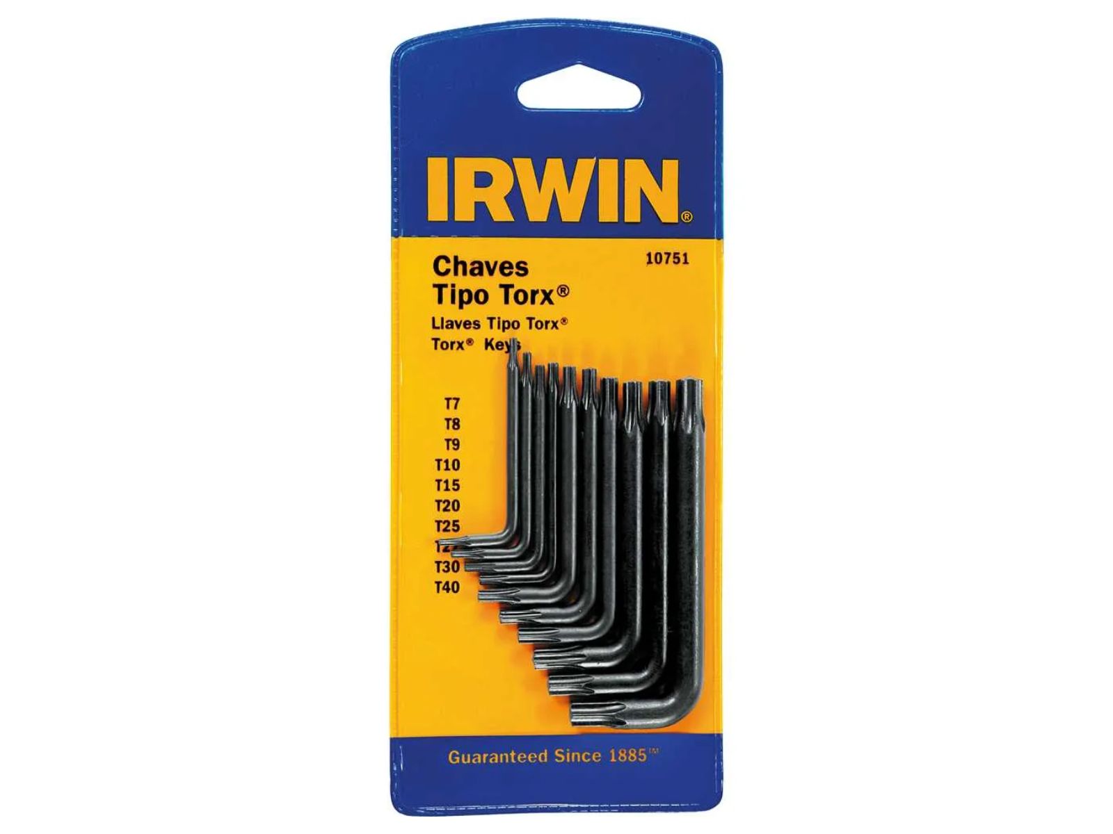 JOGO CHAVE TORX RWIN  T7 A T40 C/10