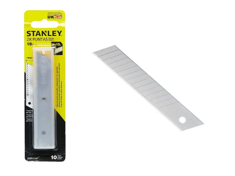 LAMINA PARA ESTILETE STANLEY 18MM COM 10 - STHT11147-840Q