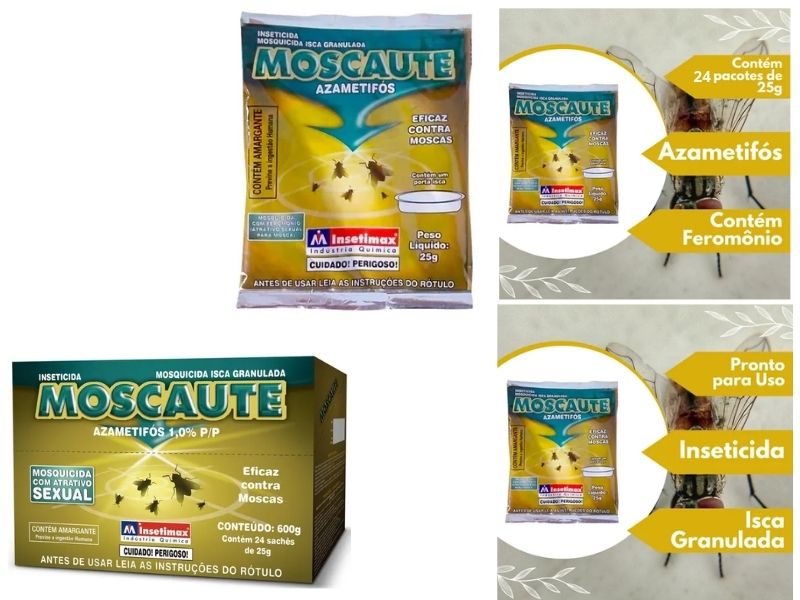 MOSQUICIDA GRANULADO MOSCAUTE INSETIMAX 25G  CX. C/24