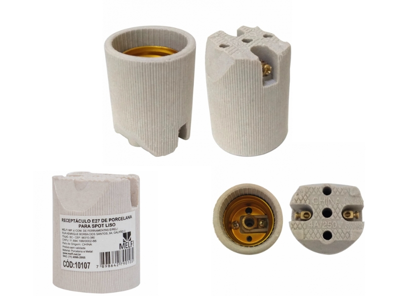 RECEPTACULO E27 PARA SPOT LISO MELFI 10107