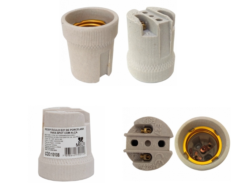 RECEPTACULO E27 PARA SPOT C/ALÇA MELFI 10108