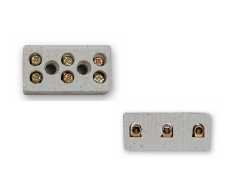 CONECTOR DE PORCELANA MELFI TRIPOLAR 16MM 10115
