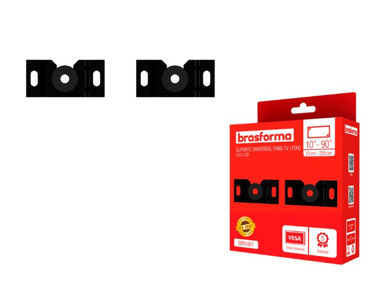 SUPORTE TV FIXO UNIVERSAL LED/LCD 10   A 90   BRASFORMA SBRU951