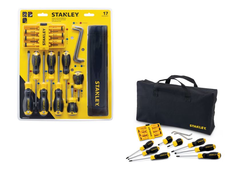 JOGO DE CHAVES COM + BOLSA  COM 17 STANLEY STMT65616L-LA