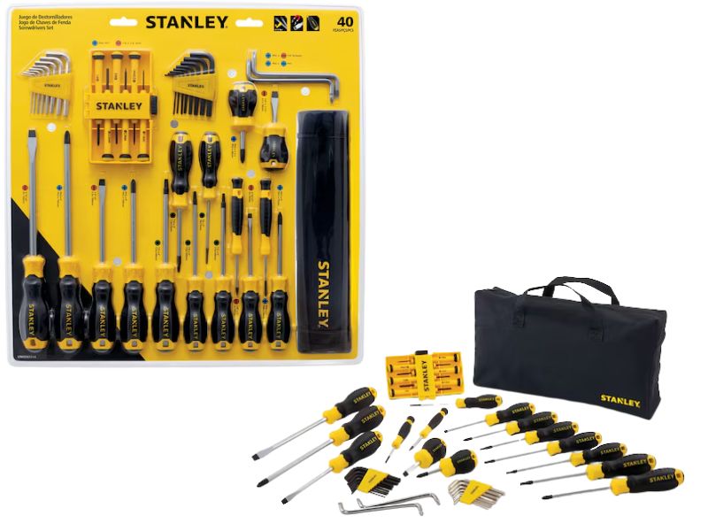CHAVE DEJOGO DE CHAVES + BOLSA COM 40 ITENS  STANLEY STMT65613L-LA