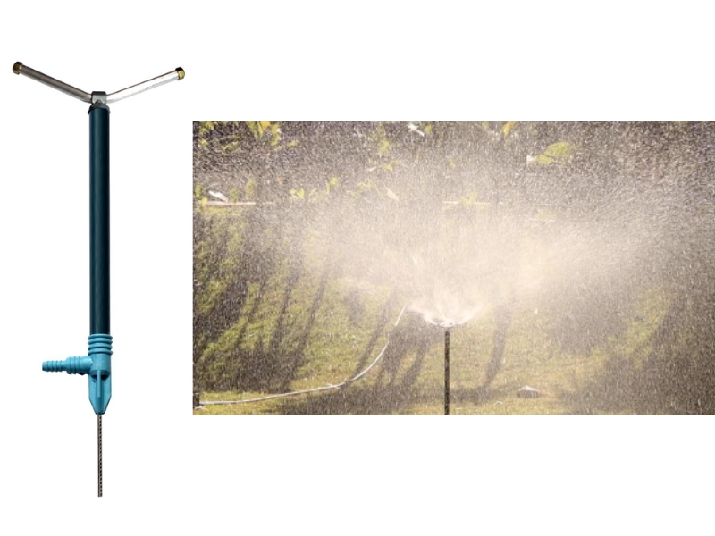 IRRIGADOR METAL 8 FUROS C/HASTE ARAUJO 25CM