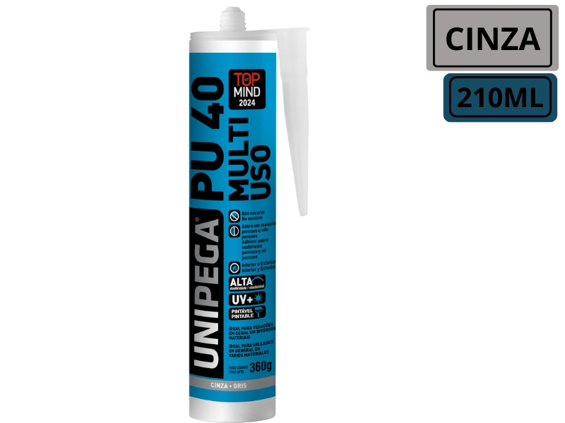 SELANTE PU-40 CINZA UNIPEGA 360GR/210ML