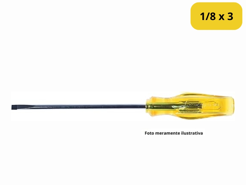 CHAVE FENDA STANLEY 1/8 X 3 STHT65101-LA