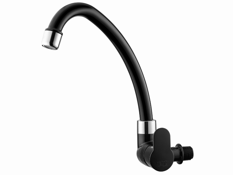 TORNEIRA PARA PIA HERC LINHA TIVOLI PAREDE BICA MOVEL PRETA/CROMADA
