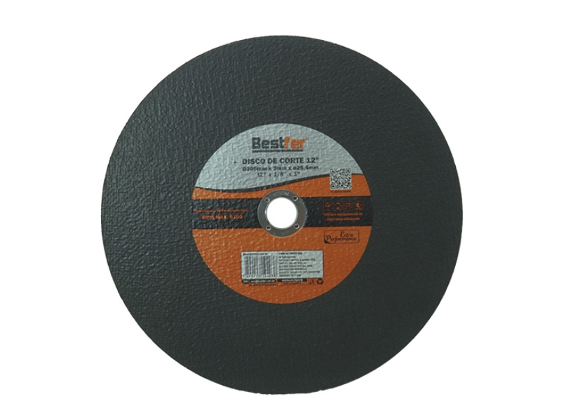 DISCO DE CORTE BESTFER 12'' BFH3553 -  305 X 3 X 25.4MM P/FERRO/INOX