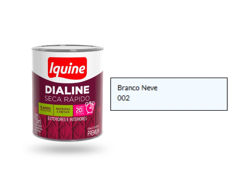 DIALINE ESMALTE SINTETICO SECA RAPIDO IQUINE 750ML BRANCO NEVE