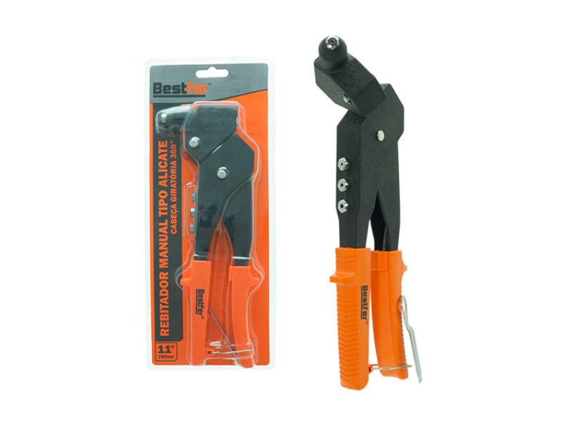 ALICATE REBITTADOR CABEÇA GIRATORIA 11   BFH3670 BESTFER