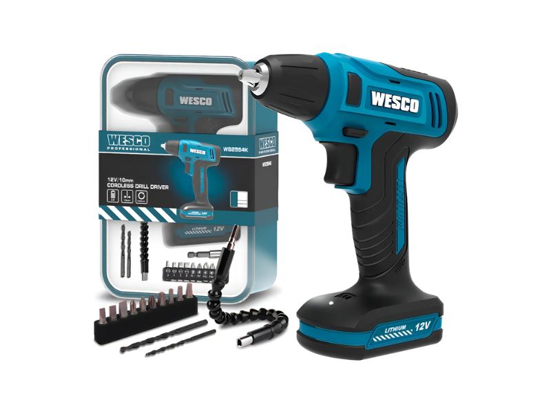 PARAFUSADEIRA/FURADEIRA 12V C/MALETA WESCO WS2554K