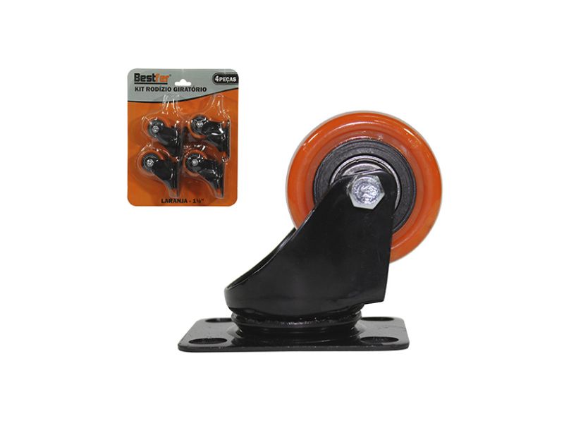 KIT RODIZIO GIRAT.BESTFER LARANJA 1.1/2” C/4