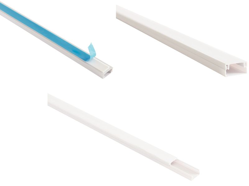 CANALETA DUPLA COM ADESIVA SEM DIVISÓRIA TRAMONTINA BRANCA 2M 57300112