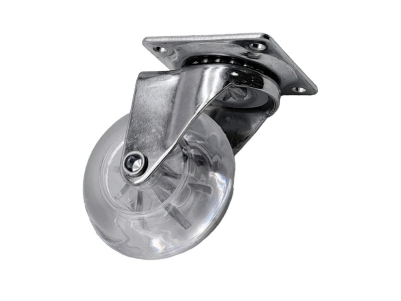 RODIZIO GIRATORIO JOMARCA TRANSPARENTE 50MM SEM FREIO