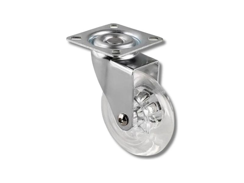 RODIZIO GIRATORIO JOMARCA TRANSPARENTE 75MM SEM FREIO