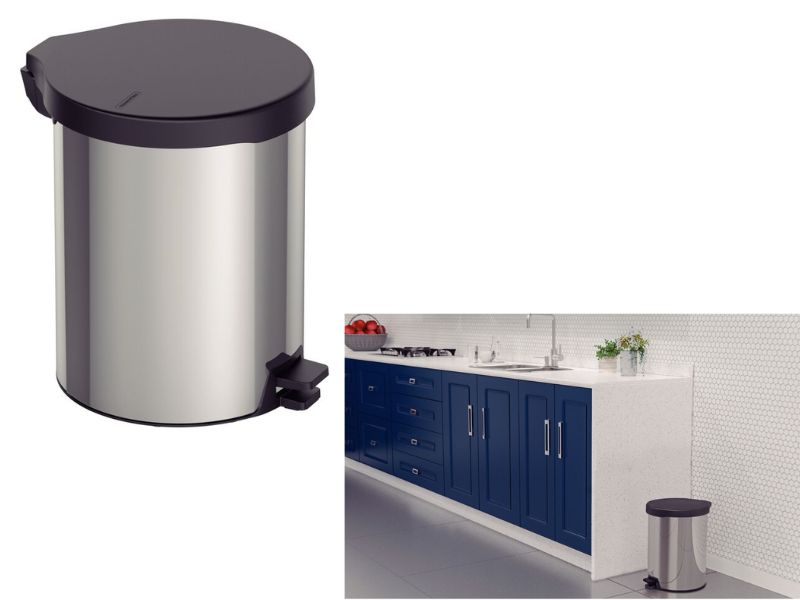 LIXEIRA INOX NEW C/PEDAL TRAMONTINA 12L