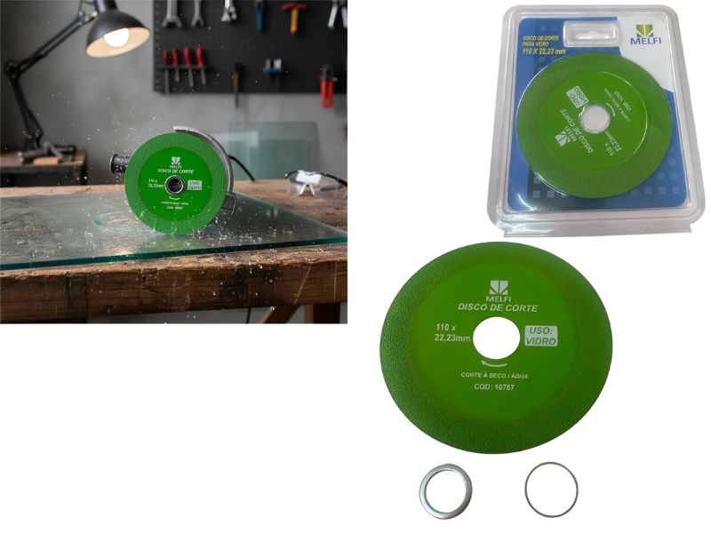 DISCO DE CORTE PARA VIDRO MELFI 110X22,23MM 10767