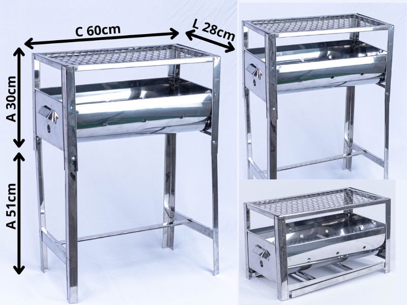 CHURRASQUEIRA INOX QUEIROZ N°3