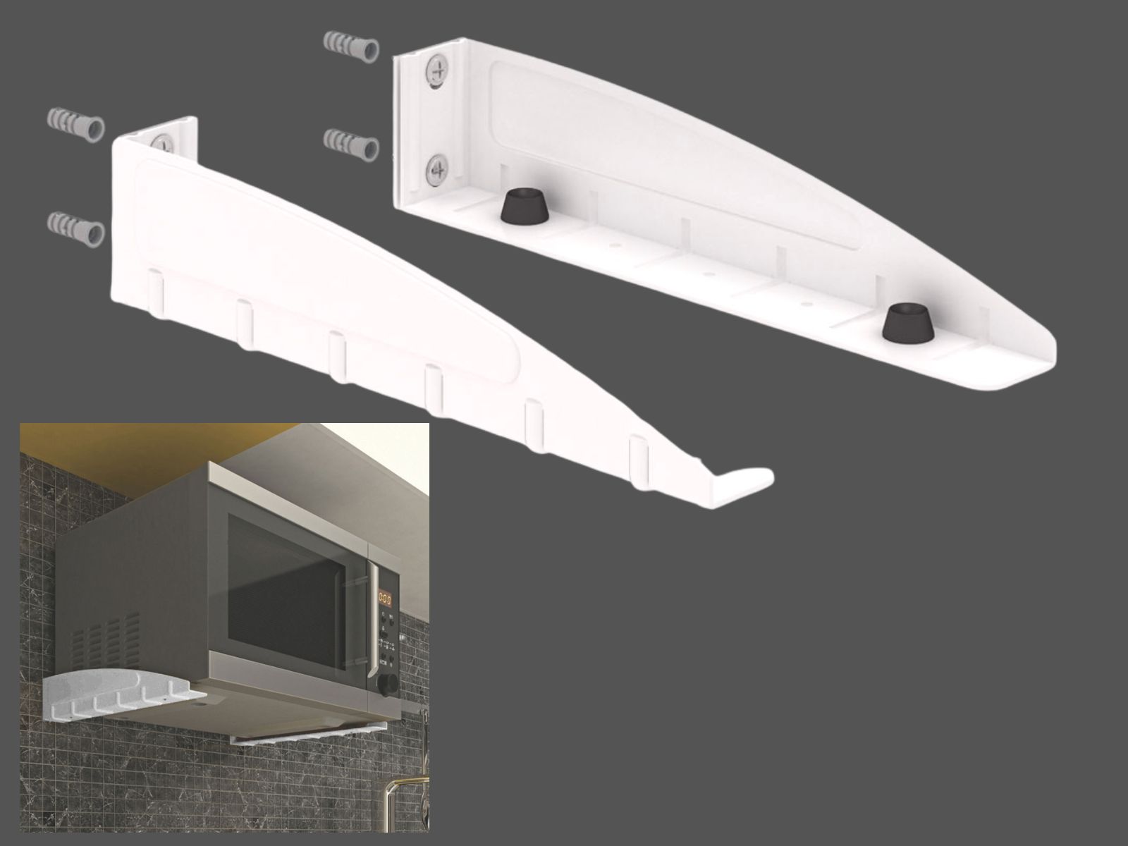 SUPORTE MULTIUSO/MICROONDAS BRANCO MULTIVISÃO ATÉ 45KG